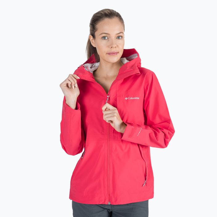 Columbia Omni-Tech Ampli-Dry women's membrane rain jacket 676 red 1938973 5