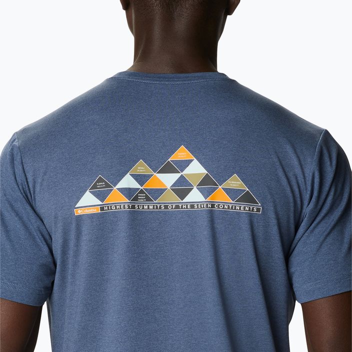 Men's Columbia Tech Trail Graphic Tee blue 1930802 trekking shirt 3