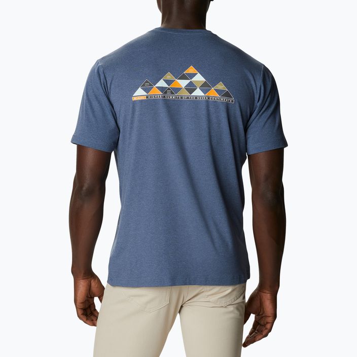 Men's Columbia Tech Trail Graphic Tee blue 1930802 trekking shirt 4