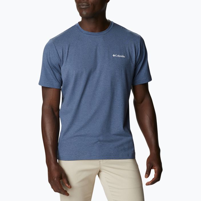Men's Columbia Tech Trail Graphic Tee blue 1930802 trekking shirt 5