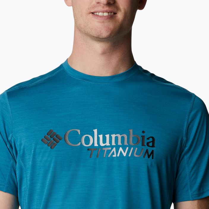 Columbia men's Titan Pass Graphic Tee trekking shirt blue 1991471 2