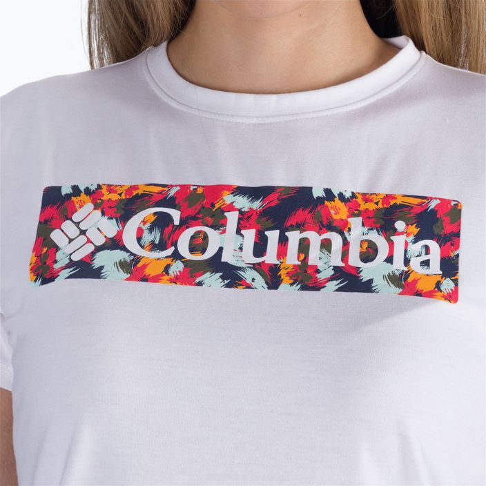 Women's trekking shirt Columbia Sun Trek Graphic white 1931753 5