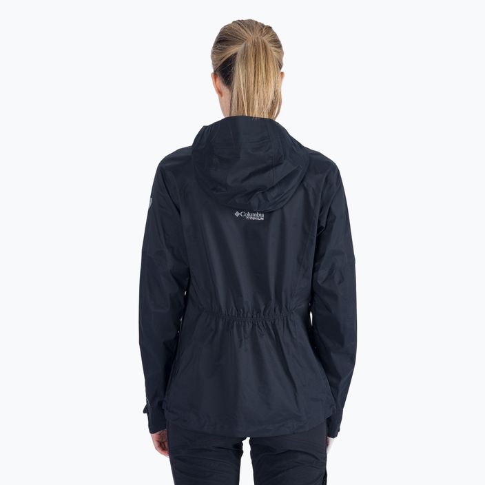 Columbia women's Titan Pass 2.5L Shell rain jacket black 1887144 4