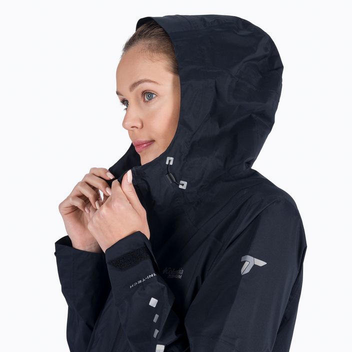 Columbia women's Titan Pass 2.5L Shell rain jacket black 1887144 8