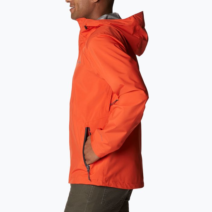 Columbia men's Earth Explorer Shell 813 rain jacket orange 1988612 7