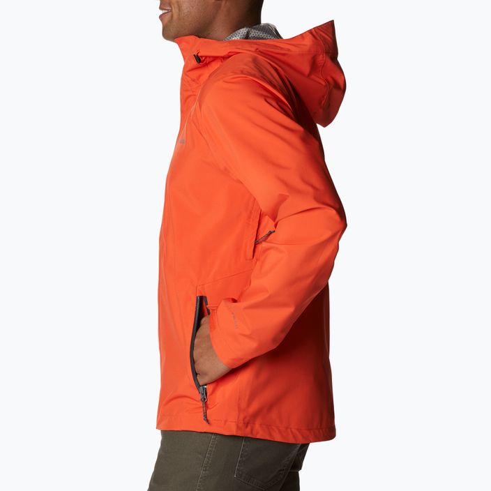 Columbia men's Earth Explorer Shell 813 rain jacket orange 1988612 8