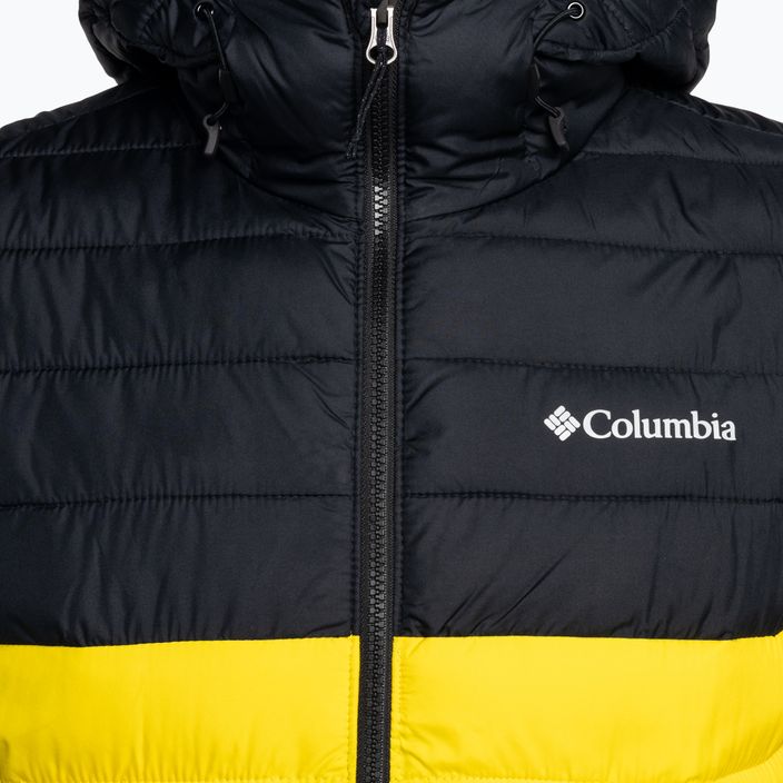 Columbia Powder Lite Hooded men's down jacket black/yellow 1693931 3