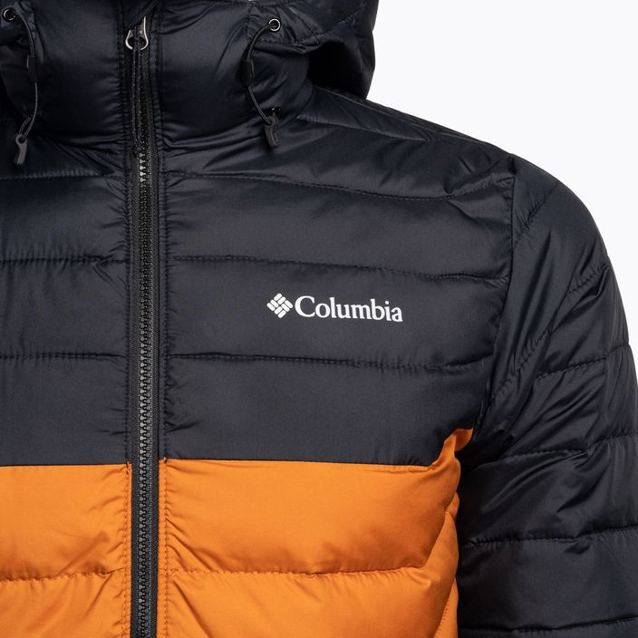 Columbia Powder Lite Hooded Orange/Black Men's Down Jacket 1693931 3