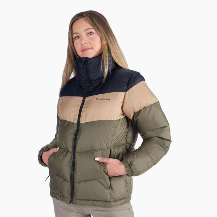 Columbia Puffect Color Blocked women's down jacket green 1955101