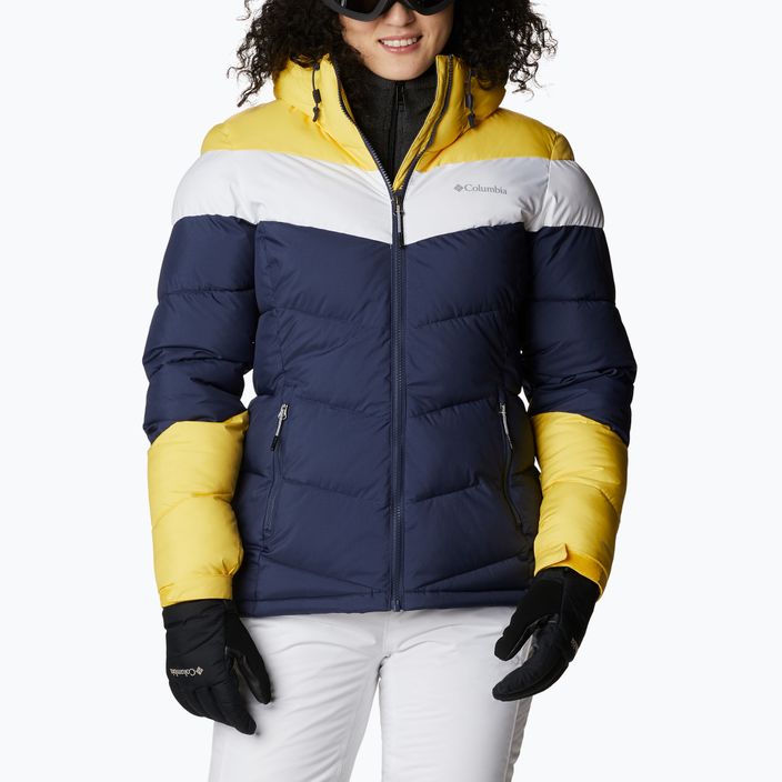 Columbia Abbott Peak Insulated women's ski jacket navy blue and yellow 1909971 5