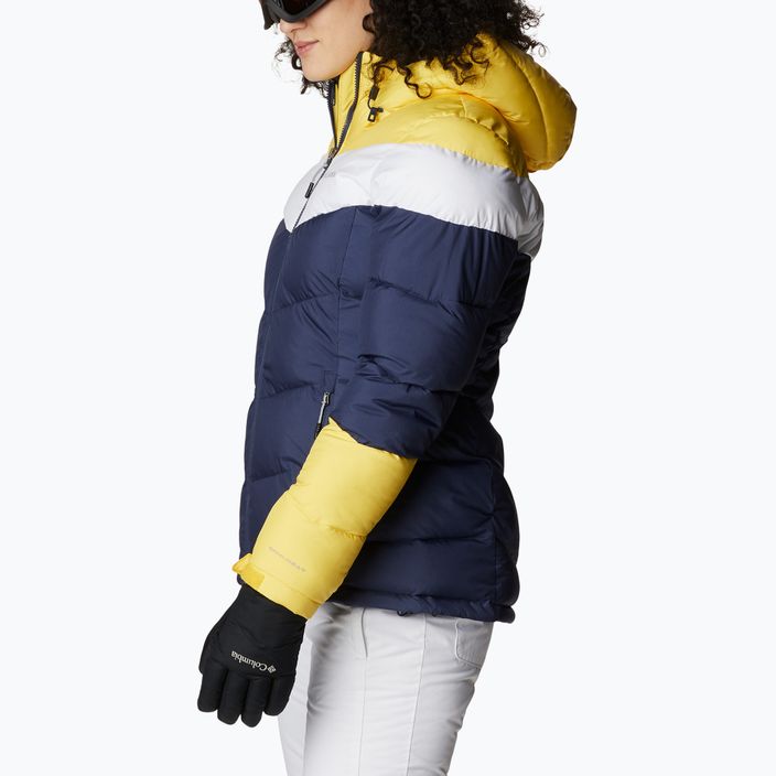 Columbia Abbott Peak Insulated women's ski jacket navy blue and yellow 1909971 6