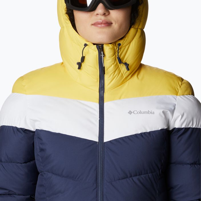 Columbia Abbott Peak Insulated women's ski jacket navy blue and yellow 1909971 9