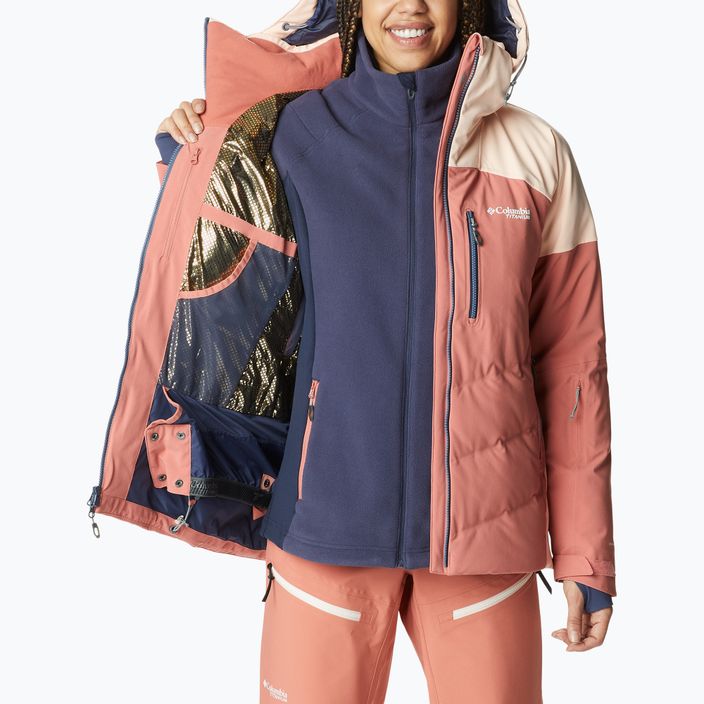 Columbia Powderkeg III Down women's ski jacket orange 2021071 4