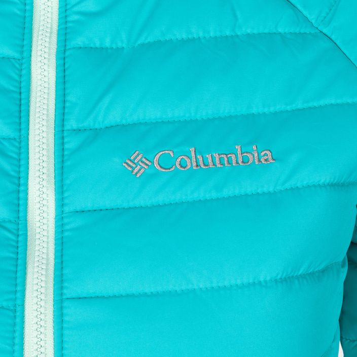 Columbia Powder Lite Hooded children's down jacket blue 1802931 3