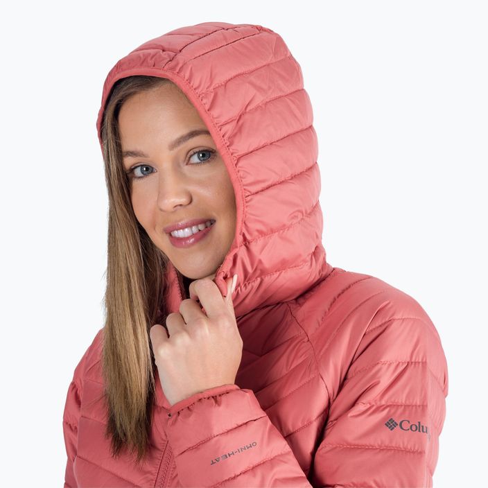 Columbia Powder Lite Hooded pink women's down jacket 1699071 6