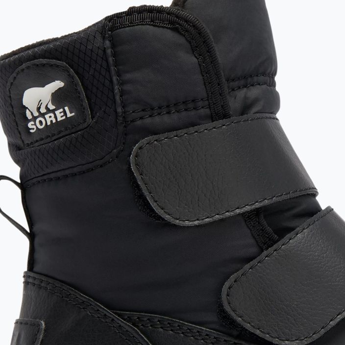 Sorel Whitney II Strap WP children's snow boots black/sea salt 13