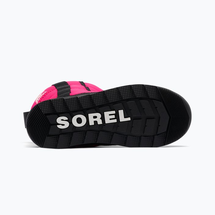 Sorel Outh Whitney II Puffy Mid junior snow boots cactus pink/black 12