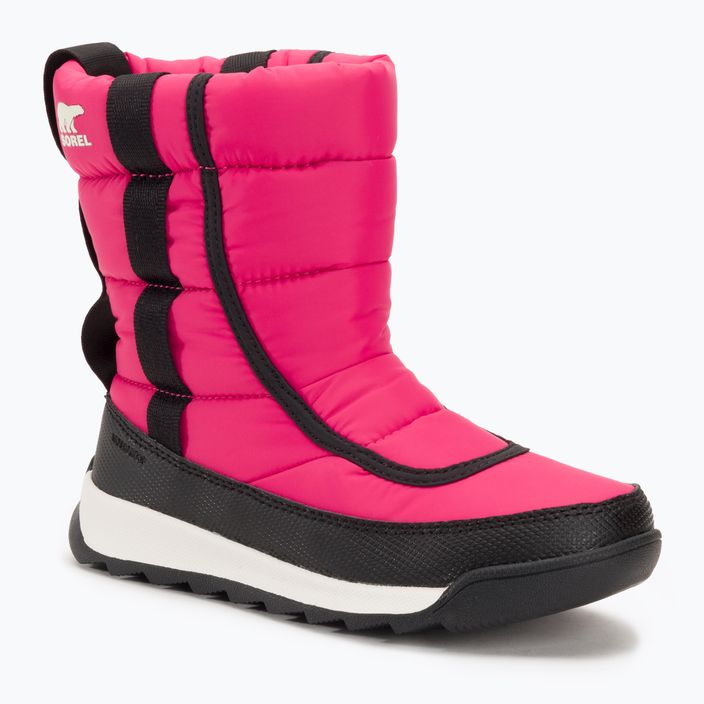 Sorel Outh Whitney II Puffy Mid junior snow boots cactus pink/black