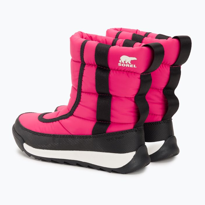 Sorel Outh Whitney II Puffy Mid junior snow boots cactus pink/black 3