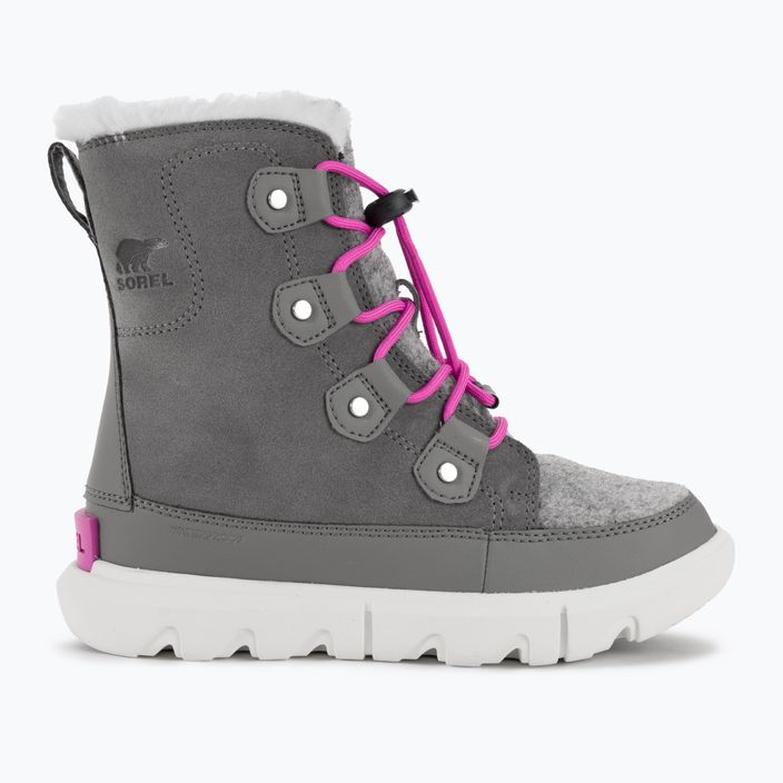 Sorel Sorel Explorer Lace quarry/bright lavender junior snow boots 2