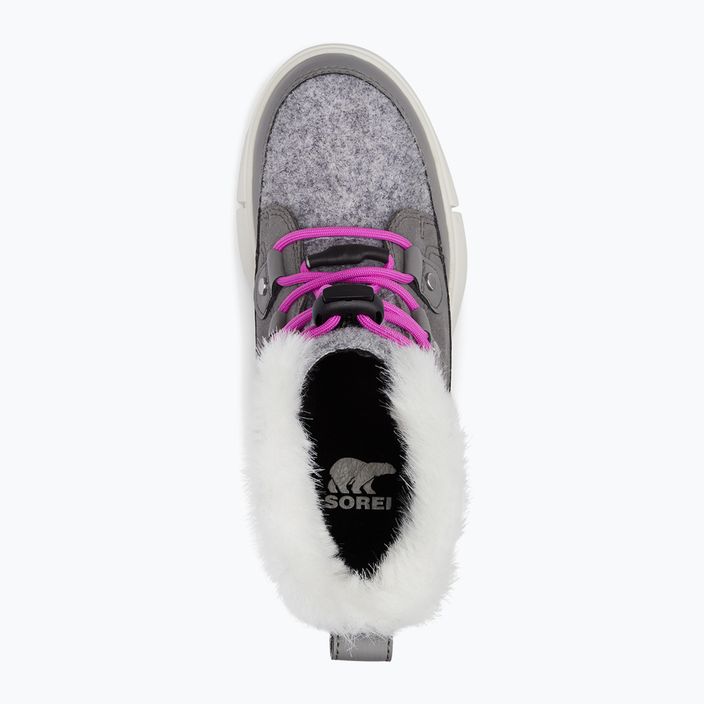 Sorel Sorel Explorer Lace quarry/bright lavender junior snow boots 11