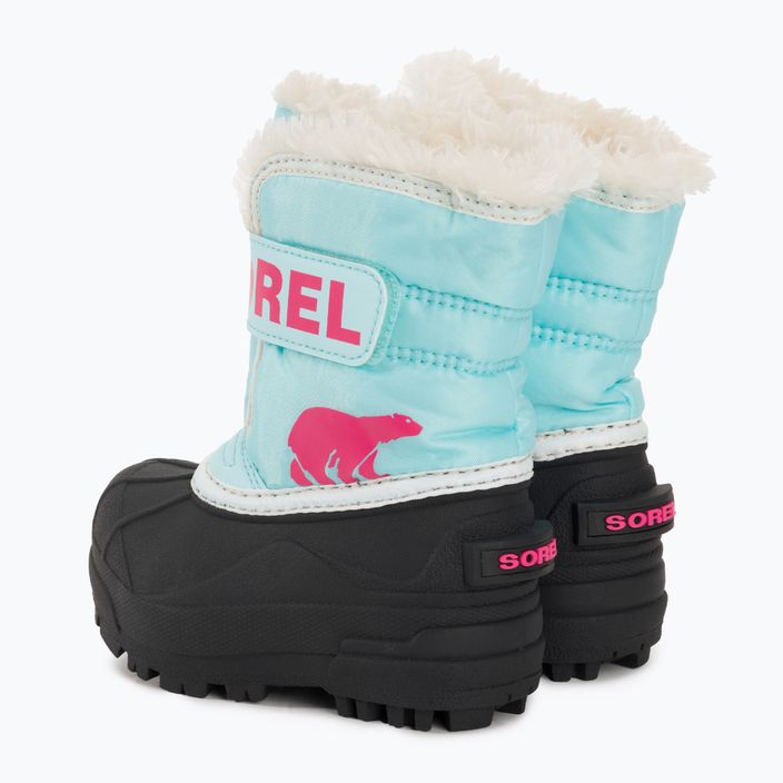 Sorel Snow Commander ocean surf/cactus pink children's snow boots 3