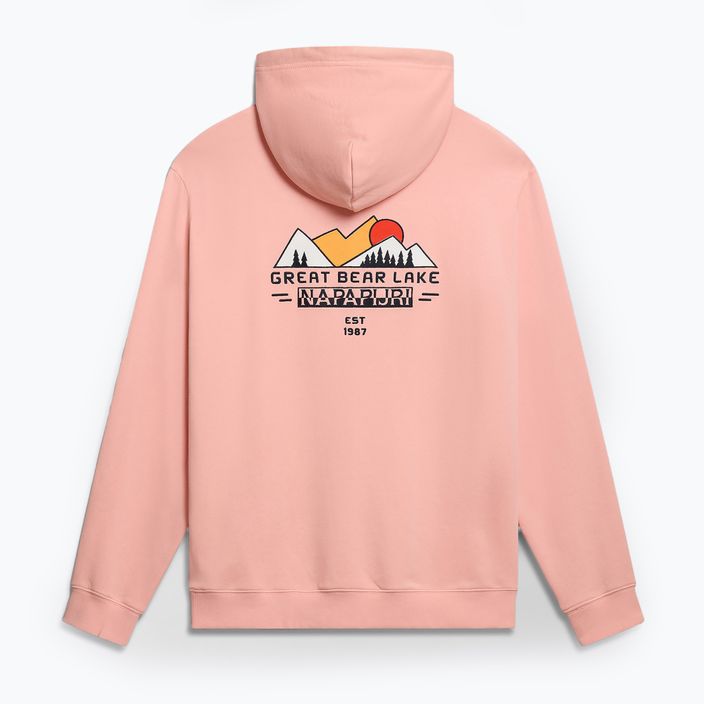 Men's Napapijri B-Boyd H pink salmon sweatshirt 2