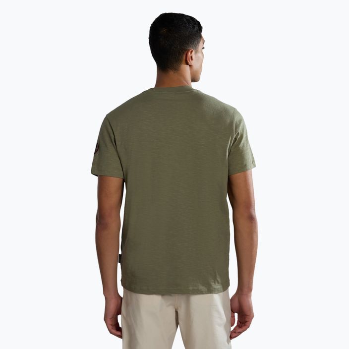 Men's Napapijri S-Tepees green lichen t-shirt 3