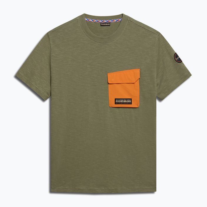 Men's Napapijri S-Tepees green lichen t-shirt 5