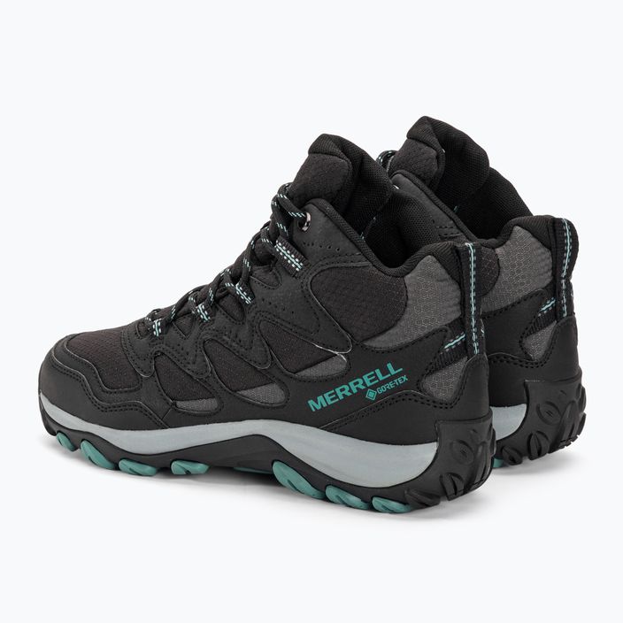 Women's hiking boots Merrell West Rim Sport Mid GTX black 3