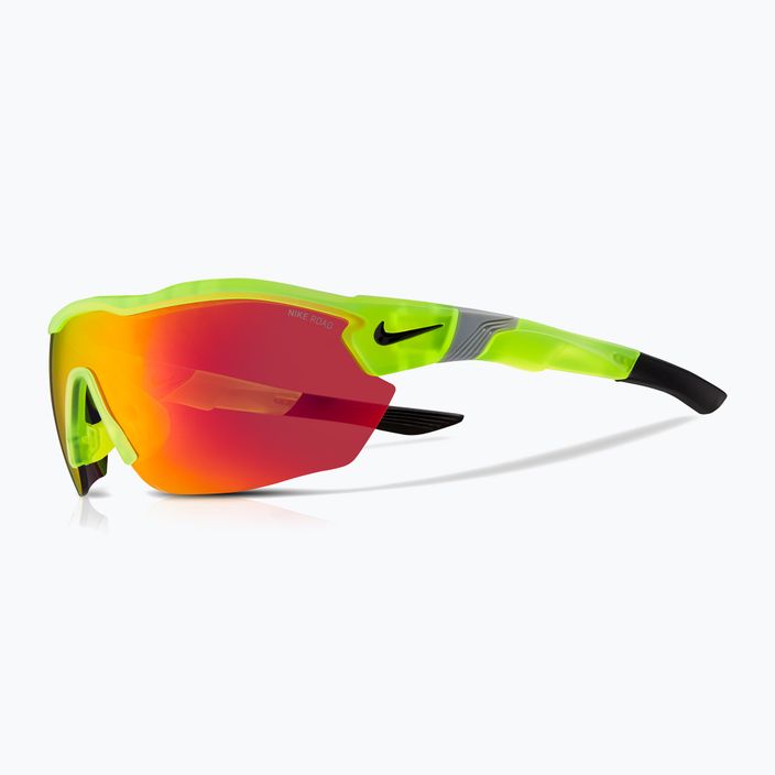 Men's Nike Show X3 Elite L matte volt/road red mirror sunglasses