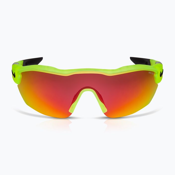 Men's Nike Show X3 Elite L matte volt/road red mirror sunglasses 2