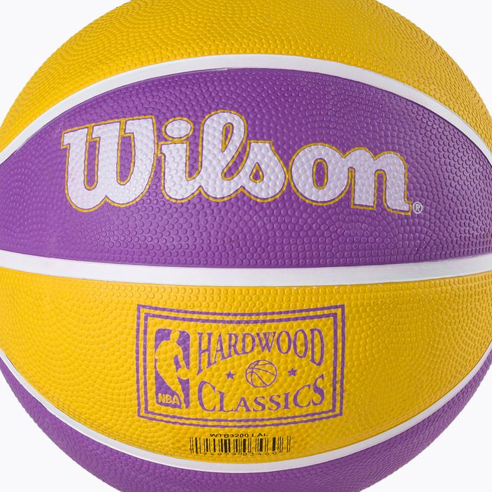 Wilson NBA Team Retro Mini Los Angeles Lakers basketball WTB3200XBLAL size 3 3