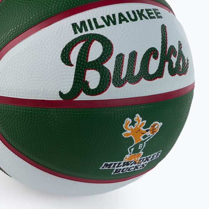 Wilson NBA Team Retro Mini Milwaukee Bucks basketball WTB3200XBMIL size 3 3
