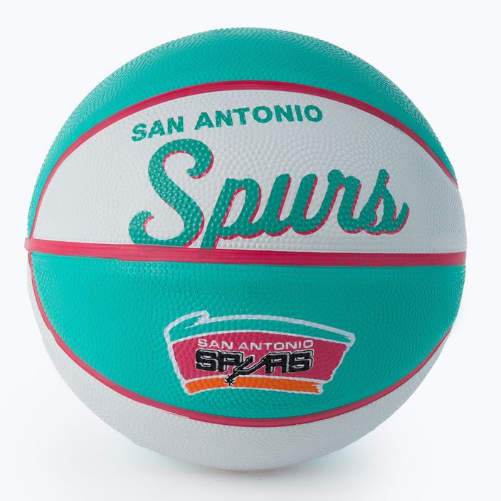 Wilson NBA Team Retro Mini San Antonio Spurs basketball WTB3200XBSAN size 3