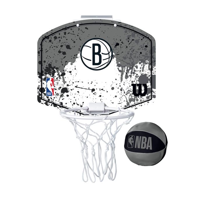 Wilson NBA Team Mini Hoop Brooklyn Nets basketball set black 2