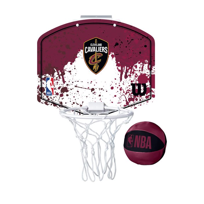 Wilson NBA Team Mini Hoop Cleveland Cavaliers dark red basketball set 2