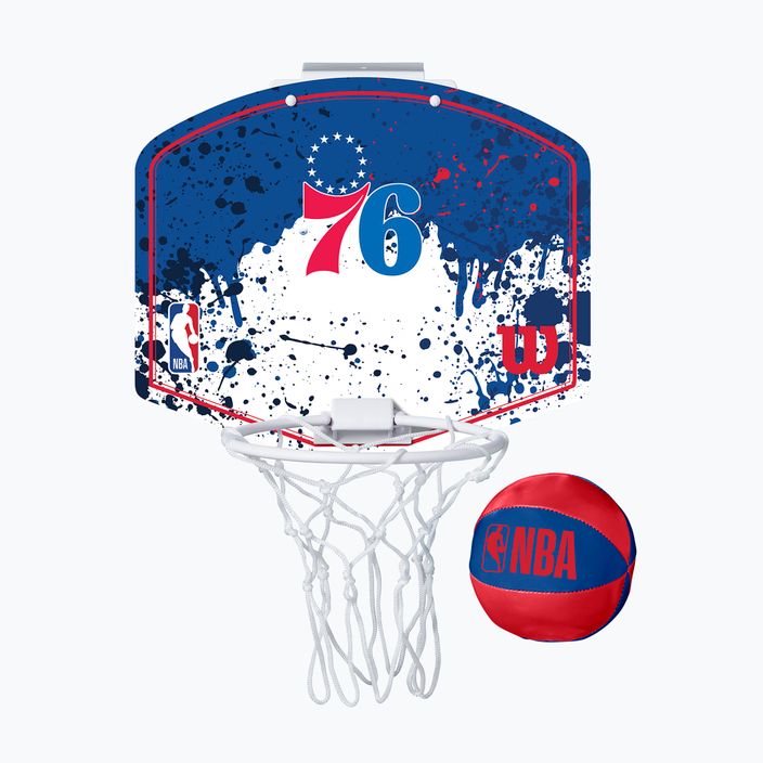 Wilson NBA Team Mini Hoop Philapdelphia 76ers Basketball Set
