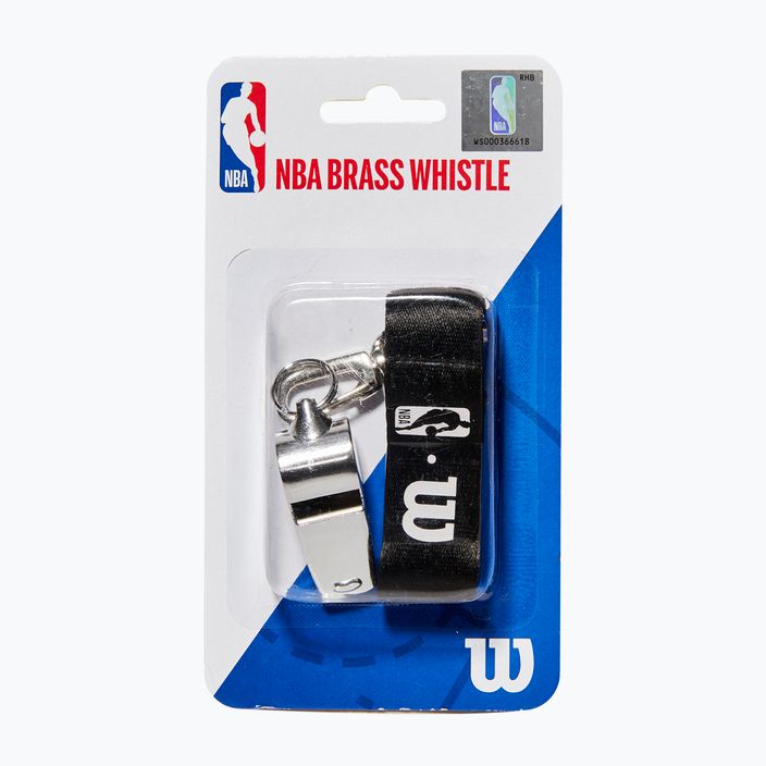 Wilson NBA Referee Whistle Brass Whistle With Lanyard black 2