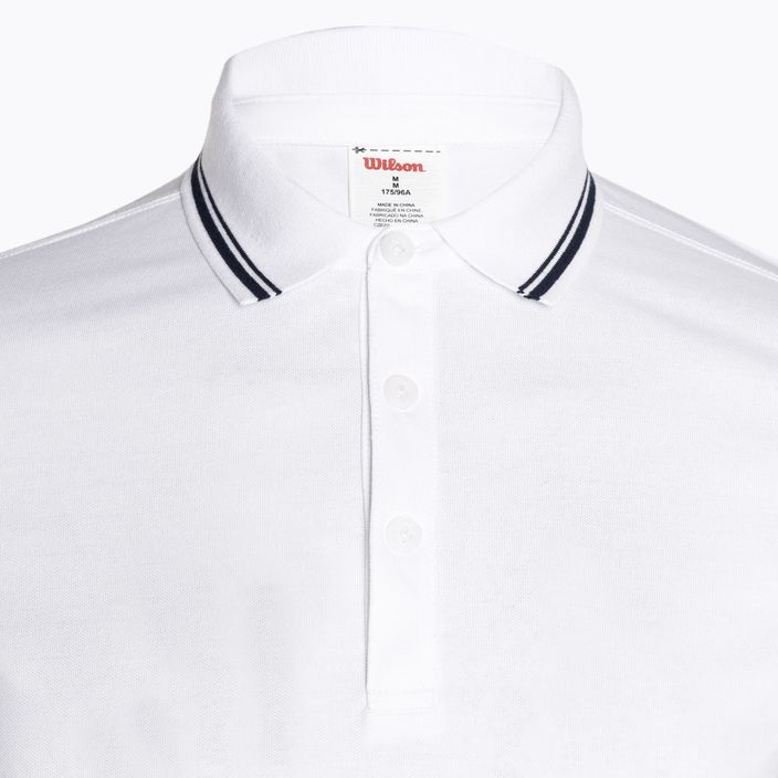 Men's Wilson Team Pique Polo shirt bright white 3