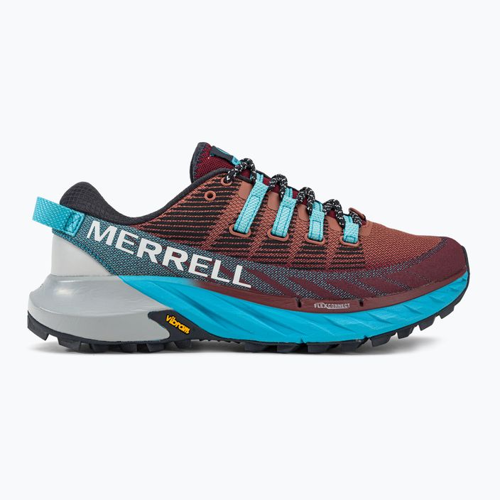 Merrell Agility Peak 4 women's running shoes burgundy-blue J067546 2