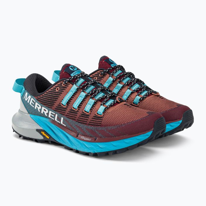 Merrell Agility Peak 4 women's running shoes burgundy-blue J067546 4