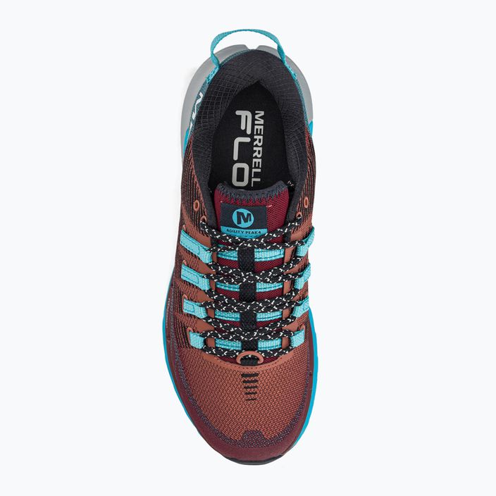 Merrell Agility Peak 4 women's running shoes burgundy-blue J067546 6