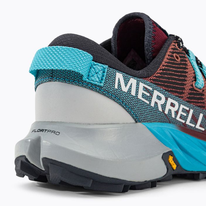 Merrell Agility Peak 4 women's running shoes burgundy-blue J067546 9