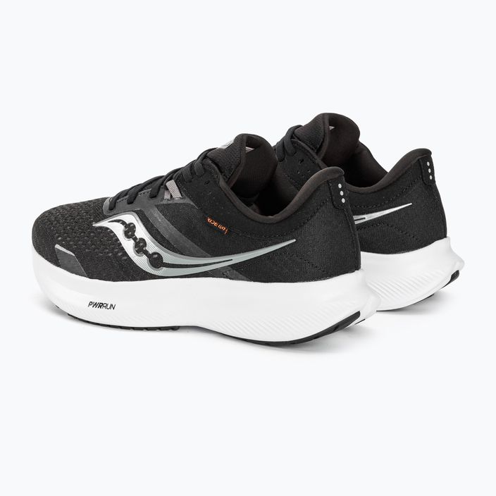 Men's running shoes Saucony Ride 16 black/white 3