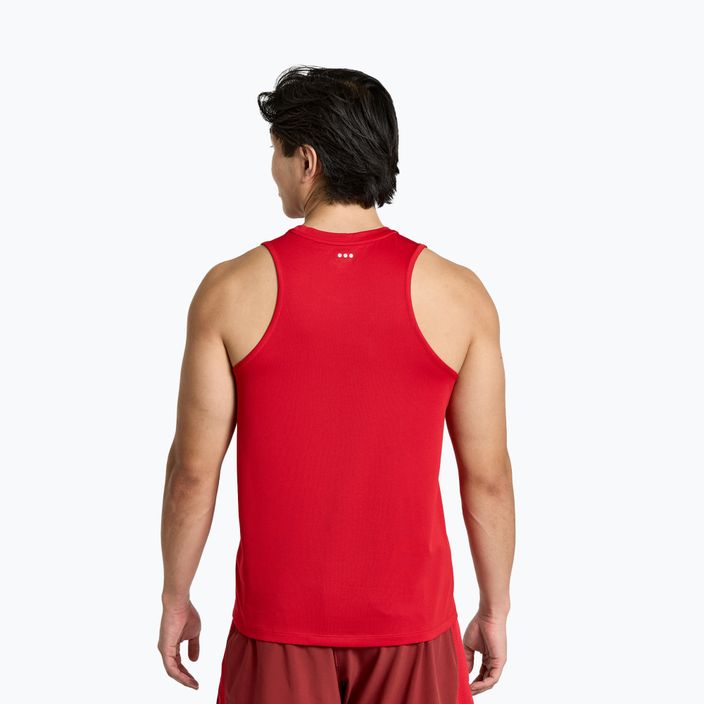 Men's Saucony Stopwatch Singlet running shirt red SAM800277-PP 2