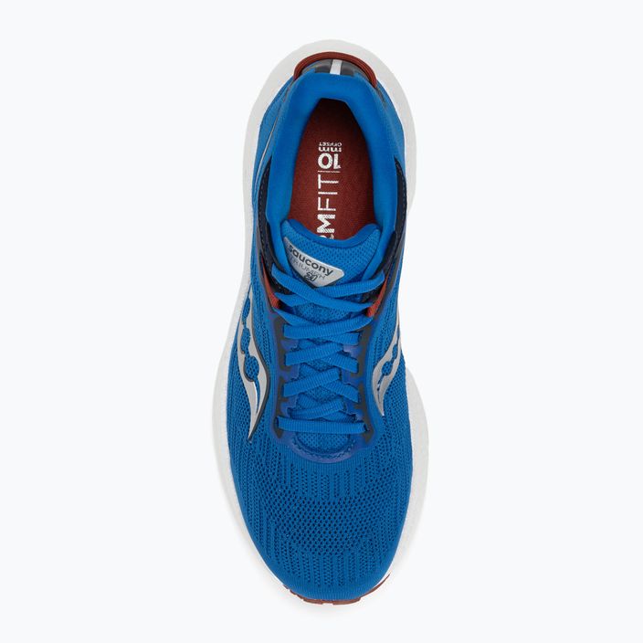 Men's Saucony Triumph 21 cobalt/silver running shoes 5