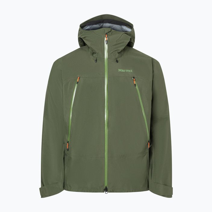 Men's Marmot Alpinist green membrane rain jacket M123484859S