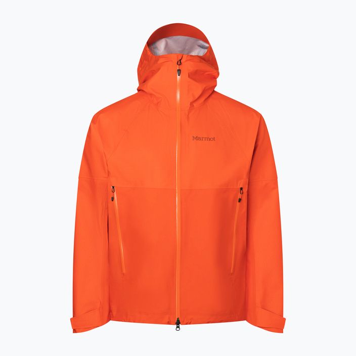 Men's Marmot Mitre Peak membrane rain jacket orange M126855972S