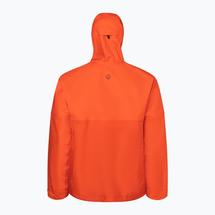Men's Marmot Mitre Peak membrane rain jacket orange M126855972S 2